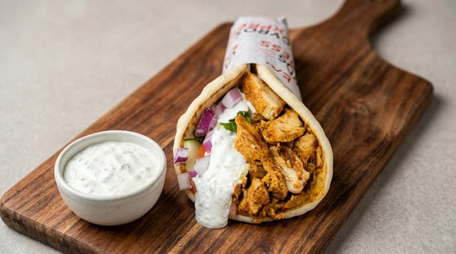 Jerk Chicken Gyro.